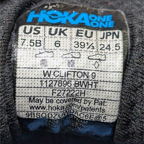 HOKA Women's Clifton 9 Running Shoe | Size 7.5 B - Picture 10 of 10